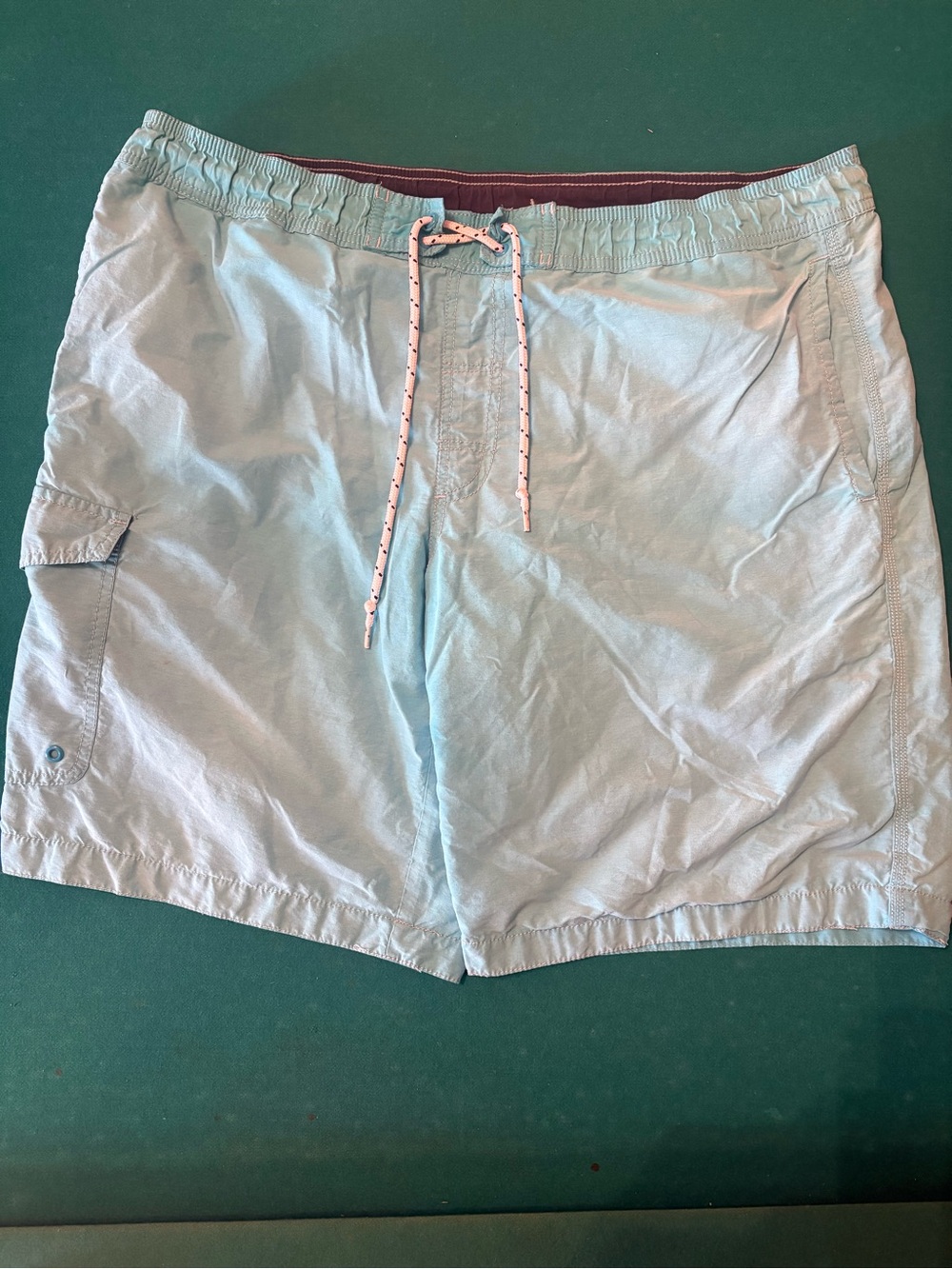 St. John's Bay Light Blue Men's Swim Trunks with Drawstring